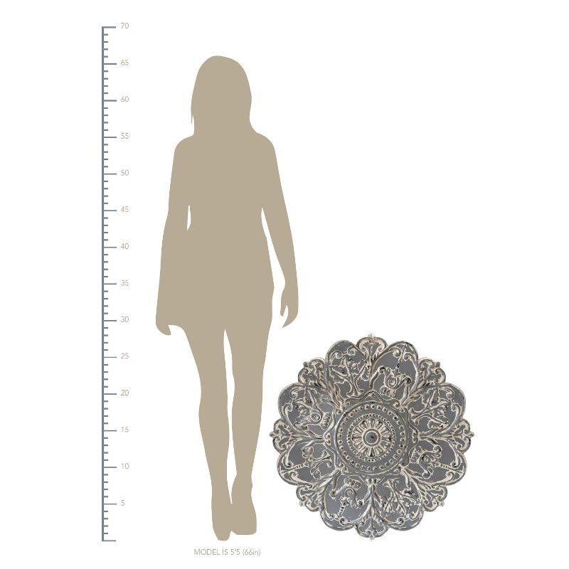 28" Medallion Wall Decor Gray - Stratton Home Décor