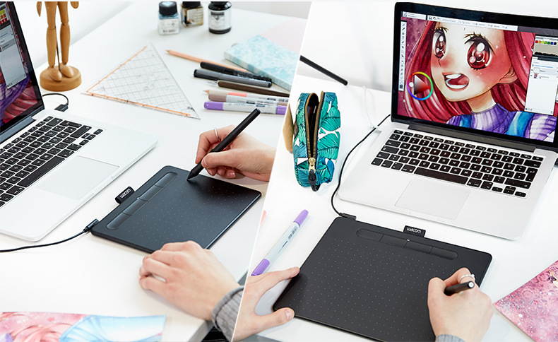 Wacom Intuos Medium CTL-6100 CTL-6100/K0 USB wired 2018 Model Pen Tablet New 264 x 200 x 8.8 mm