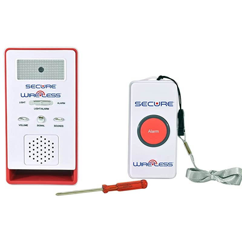 SWCB1 Wireless Remote Nurse Alert System SOS Help Pendant Call Button and Caregiver Pager Kit 500+ Ft Range 1 Transmitter Set