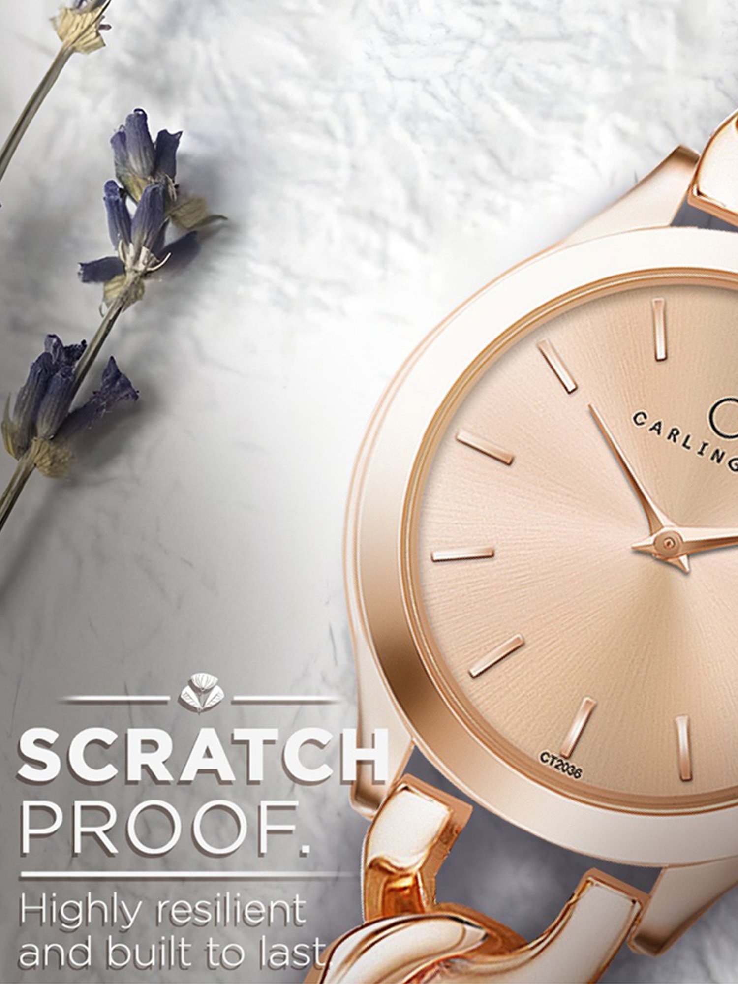 Carlington Iconic 2036 RoseGold Analog Watch for Women