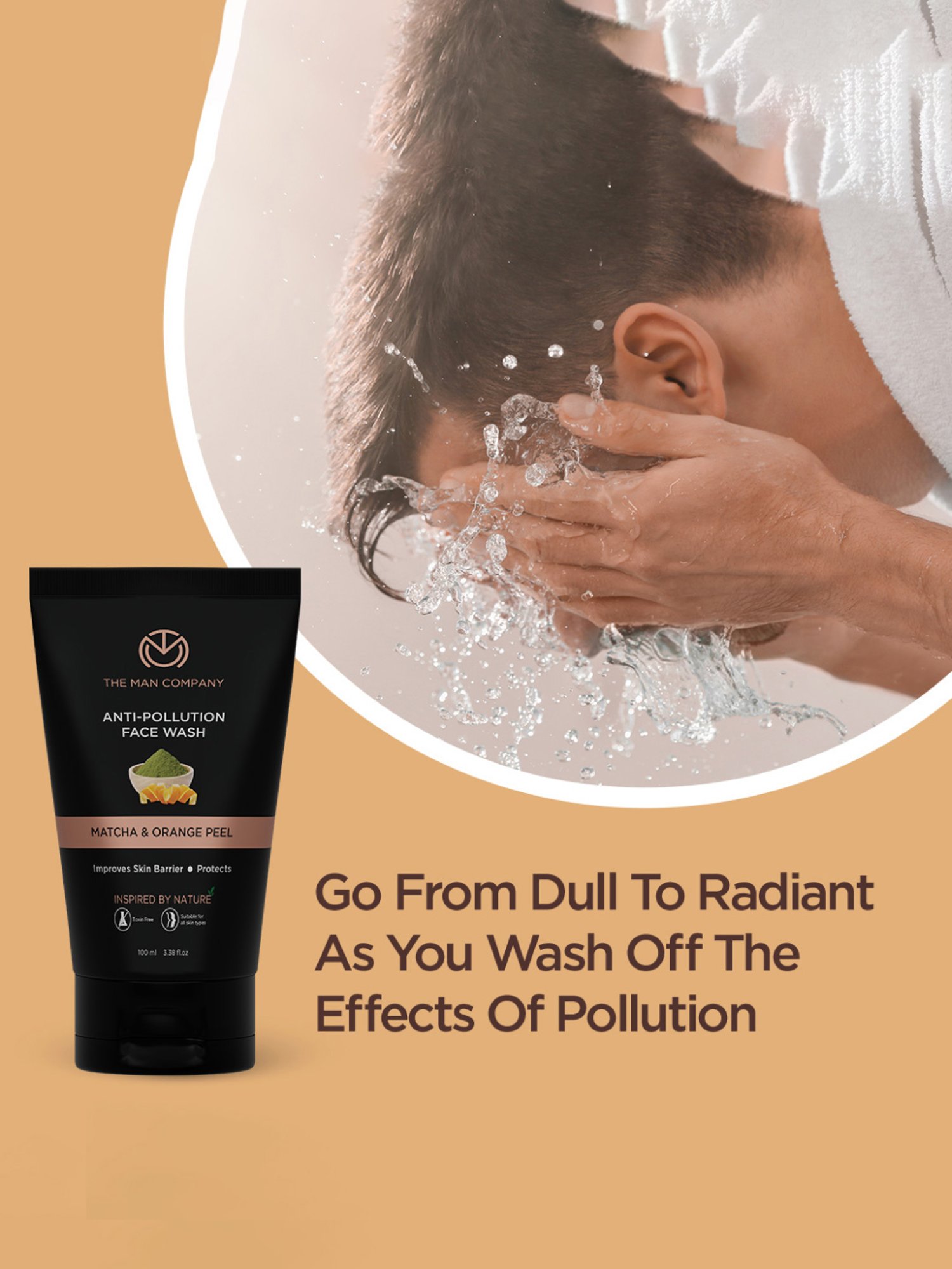 Mancode Detoxifying De Tan, Vitamin C & Acne Control Tea Tree Foaming Facewash (Pack of 3)