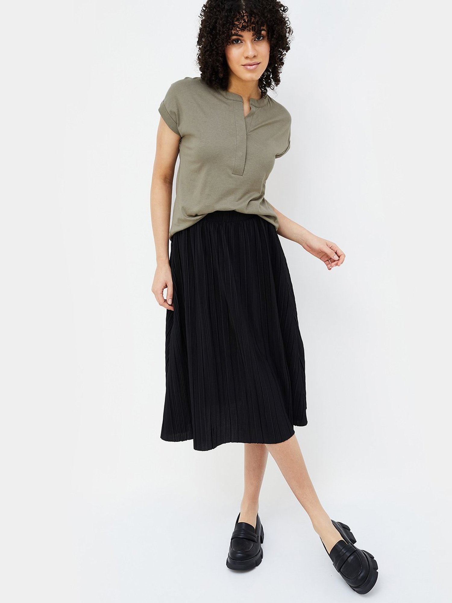 Fame Forever by Lifestyle Sage Green Regular Fit Top