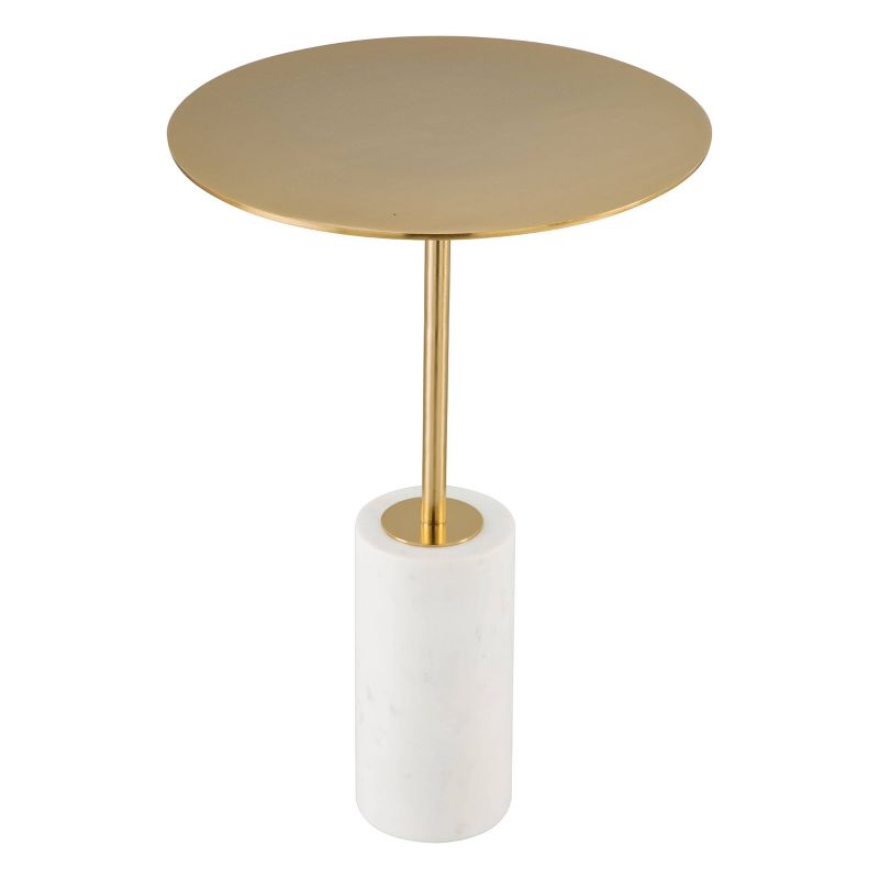 Annie Side Table White/Gold - ZM Home