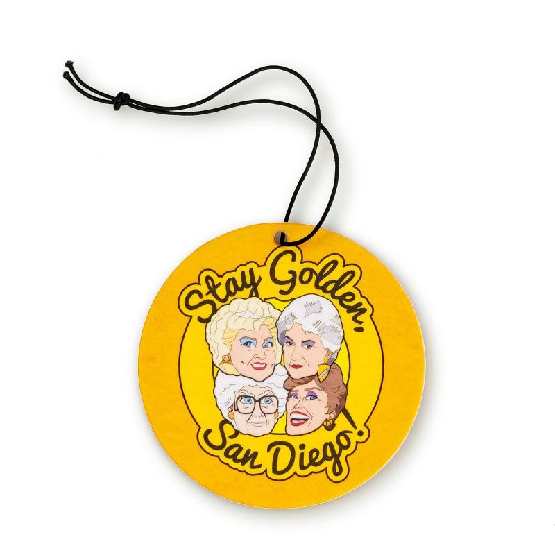 Just Funky Golden Girls "Stay Golden, San Diego!" Car Air Freshener | Lavender Scented
