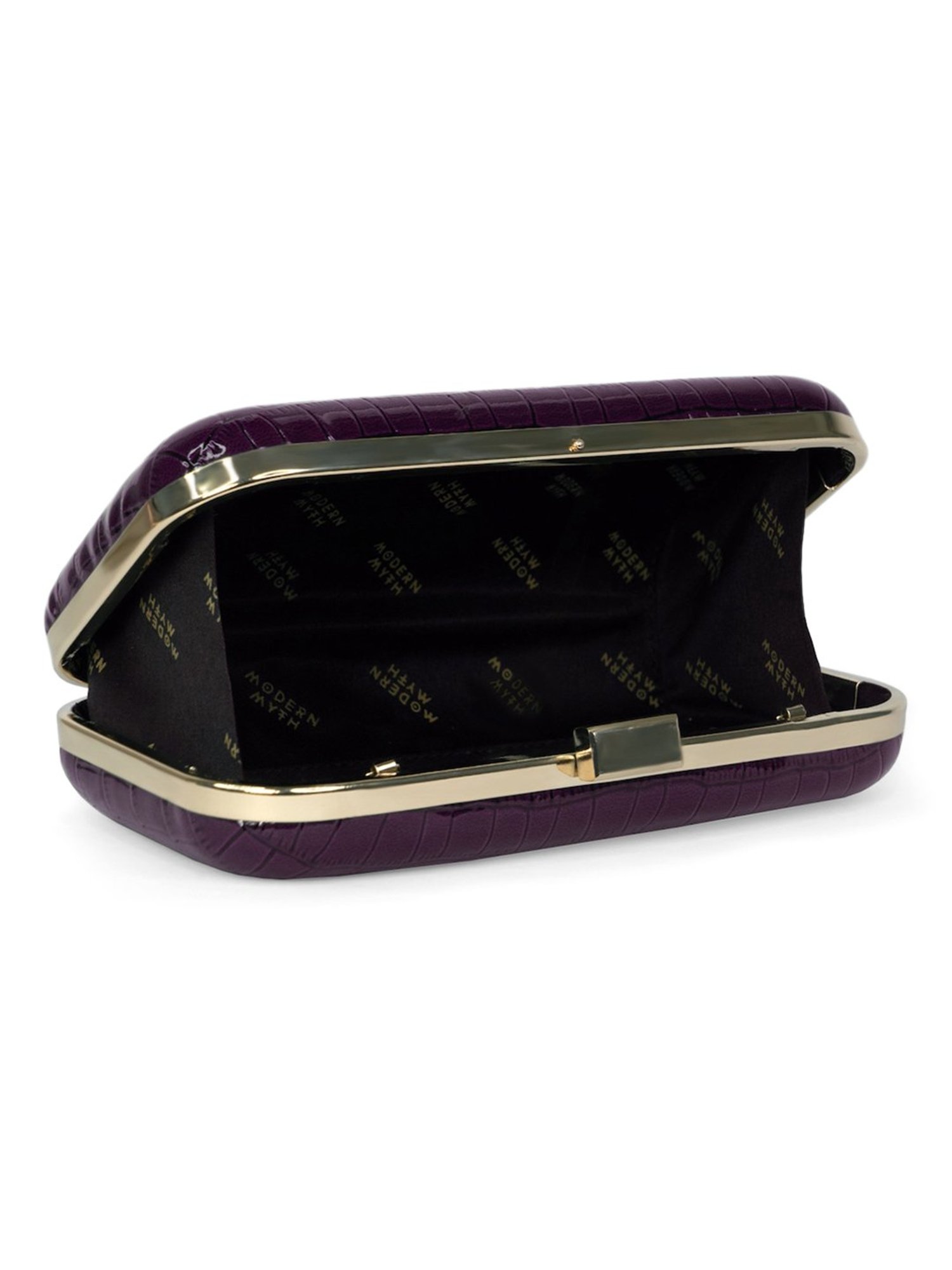 Modern Myth Purple Textured Clutch