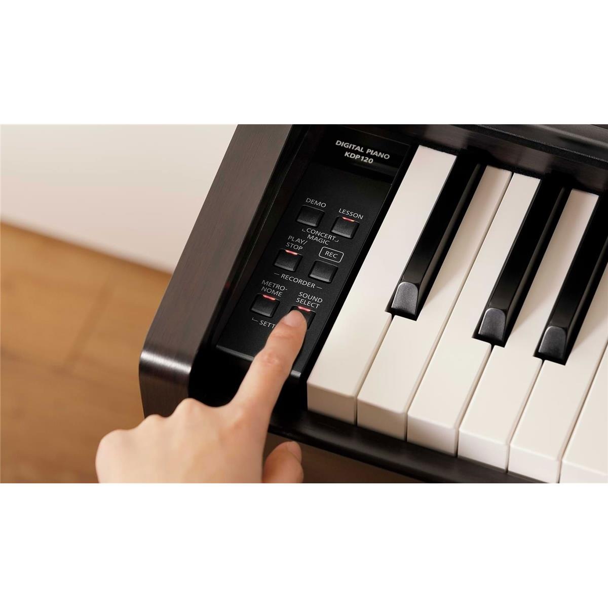 Kawai KDP120 88-Key Digital Piano with Bench, Premium Rosewood #KDP120R
