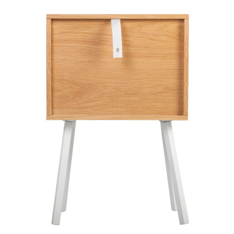 Abacus 2 Drawer Side Table Oak Brown/White - Universal Expert