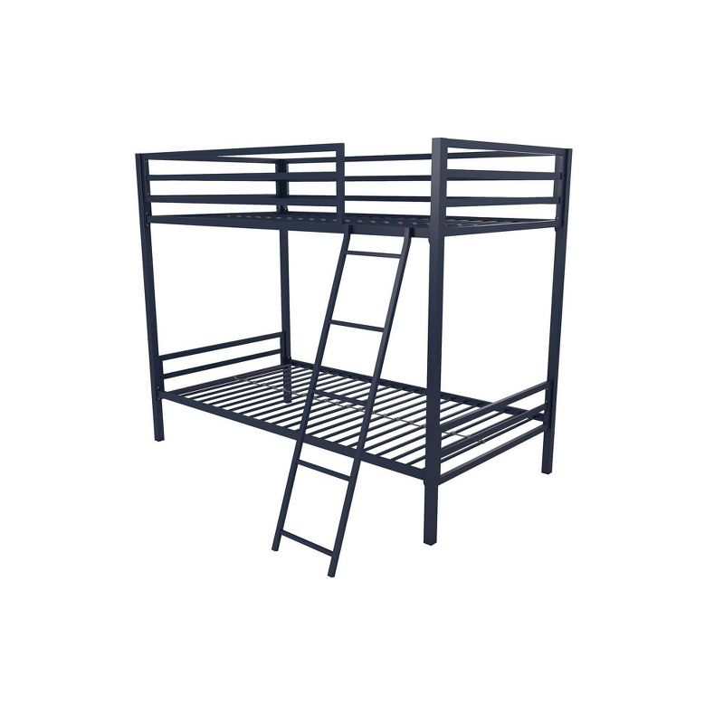 Twin over Twin Maxwell Metal Bunk Bed Navy Blue - Novogratz
