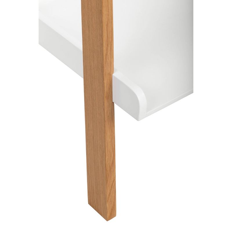 76" Remus Ladder Bookshelf Modern Oak and White - Universal Expert