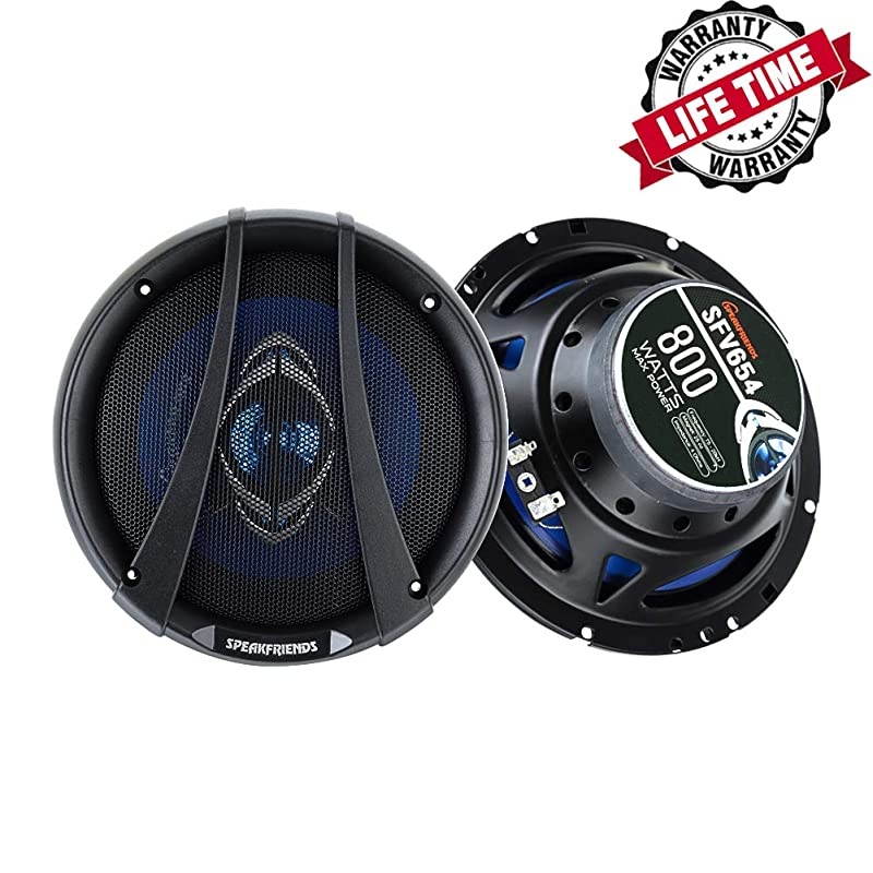 SFV654 65Inch 800 Watt FullRange 4Way Coaxial Audio Car Speakers Pair