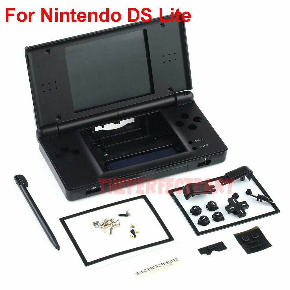 OEM Full Replacement Housing Shell Screen Lens Black For   DS Lite NDSL