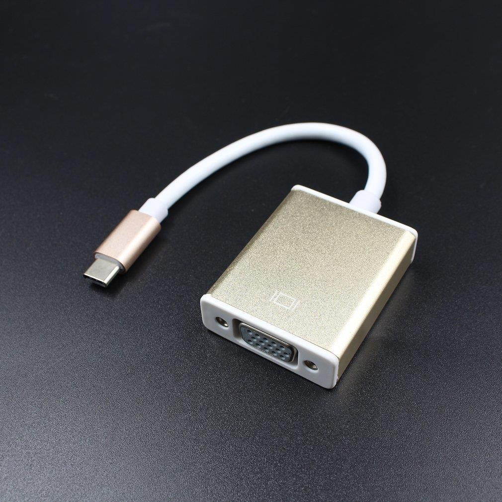 Portable USB3.1 TYPE-C TO VGA Converter TYPE-C TO VGA Adapter Converter Cable
