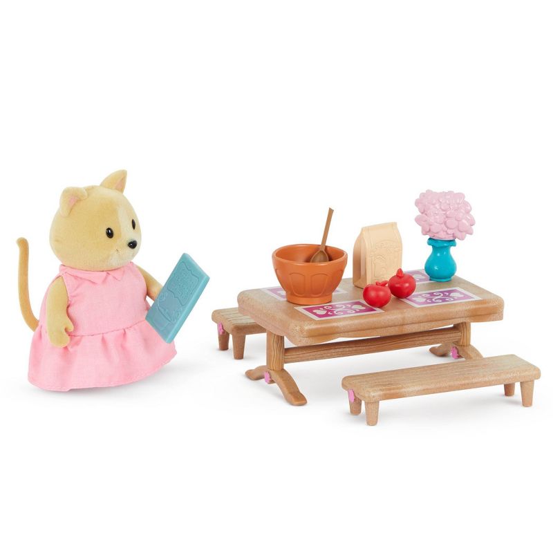 Li'l Woodzeez Miniature Furniture Playset 26pc - Master Bedroom & Dining Set