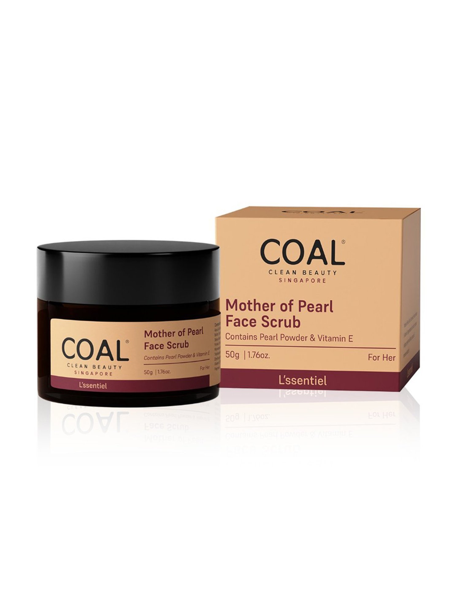 COAL Clean Beauty Mother of Pearl Face Scrub for Women - 50 gm