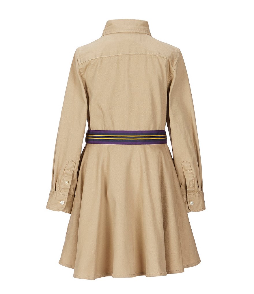 Polo Ralph Lauren Little Girls 2T-6X Button-Front Belted Shirtdress