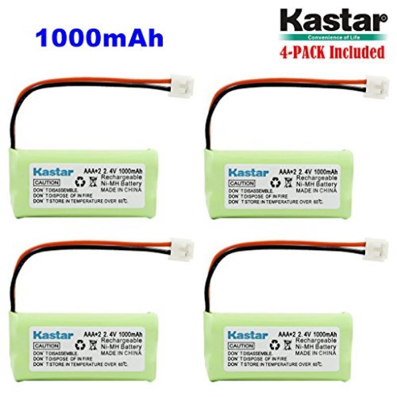kastar 4-pack aaax2 2.4v eh 1000mah ni-mh rechargeable battery for bt184342 bt284342 bt18433 bt28433 bt-1011 bt-1022 bt-1031 vt
