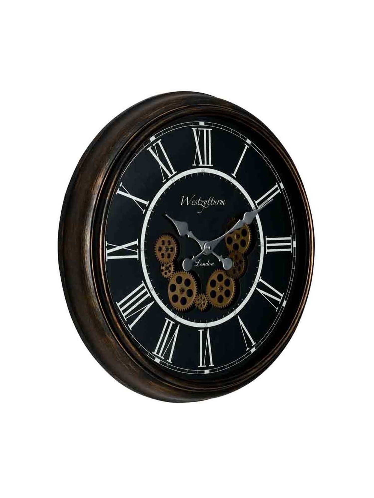 SEIKO classic black plastic wall clock with sweep movement