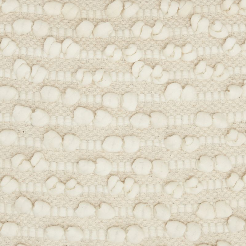 Mina Victory Life Styles Loop Stripe Center Natural Throw Pillow - Off-White 18"X18"