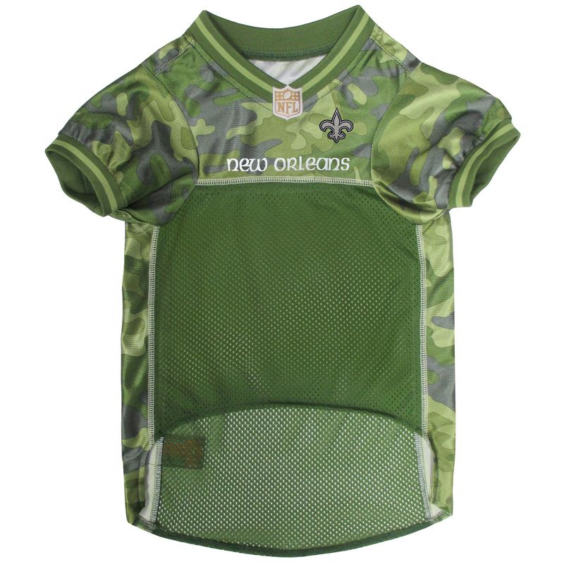 NFL New Orleans Saints Pets First Camo Pet Football Jersey - Camo L