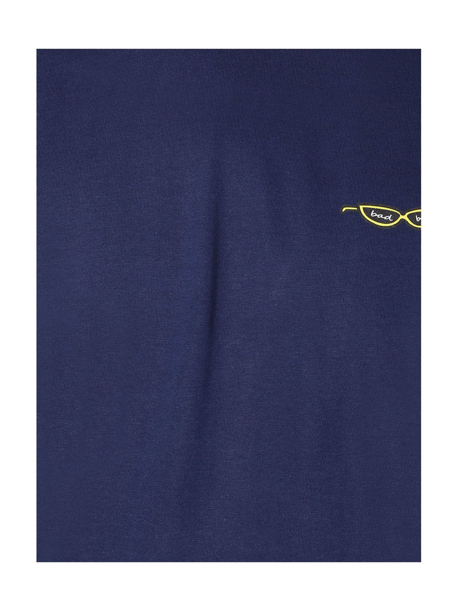 TeenTrums Boys Navy Solid T-Shirt