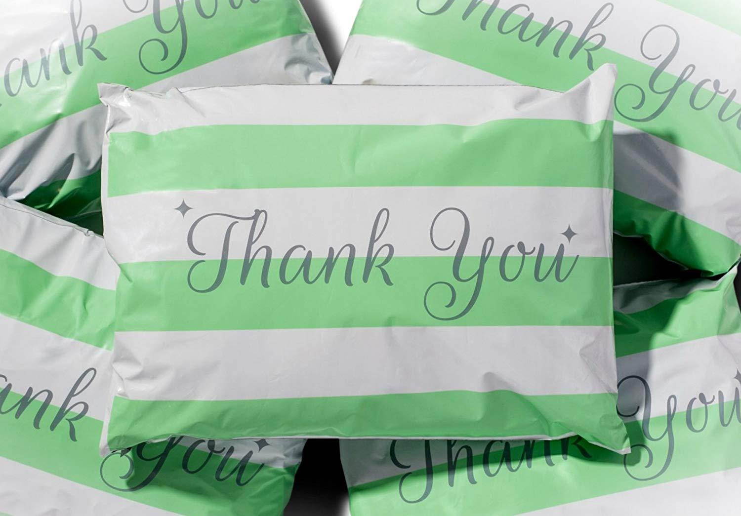 10x13 Pack of 100 Mint Chocolate Chip Poly Mailers a la mode