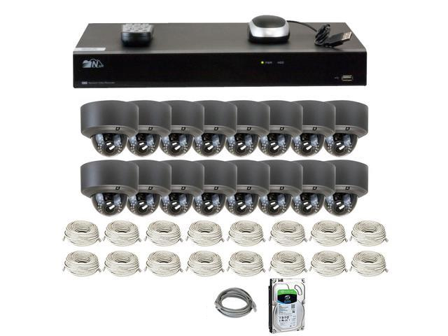 GW Security 32CH H.265 4K NVR 5-Megapixel (2592 x 1520) 4X Optical Zoom Network Plug & Play Video Security System, 32pcs 5MP 1920p 2.8-12mm Motorized Zoom POE Weatherproof Dome IP Cameras