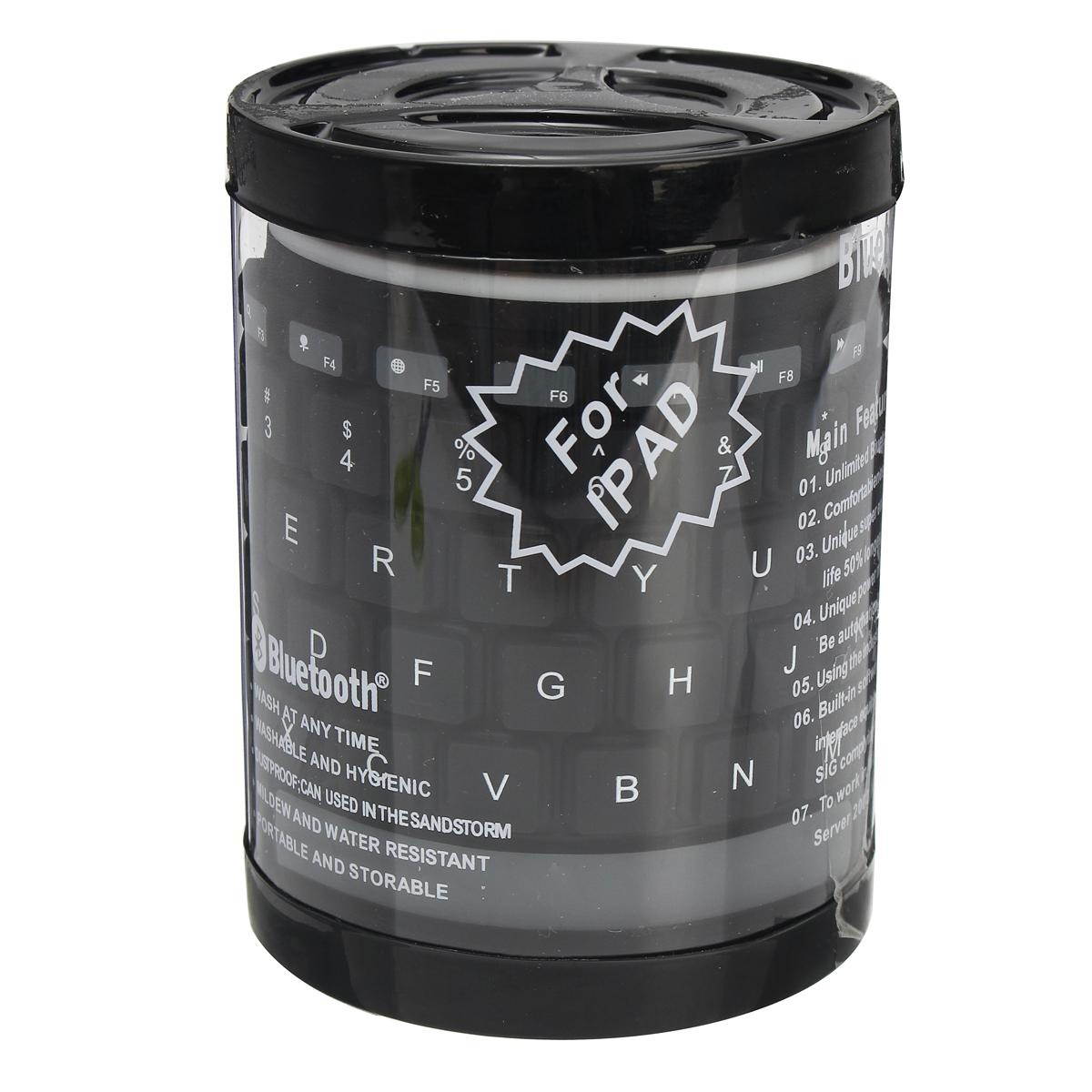 Wireless Bluetooth Mini Waterproof Flexible Silicone Keyboard For Laptop  #red - Black (black)