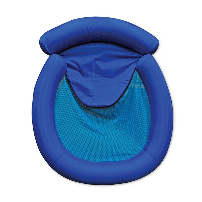 Swim Central 44" Coastal Breeze Mesh Inflatable 1-Person Swimming Pool Chair - Blue
