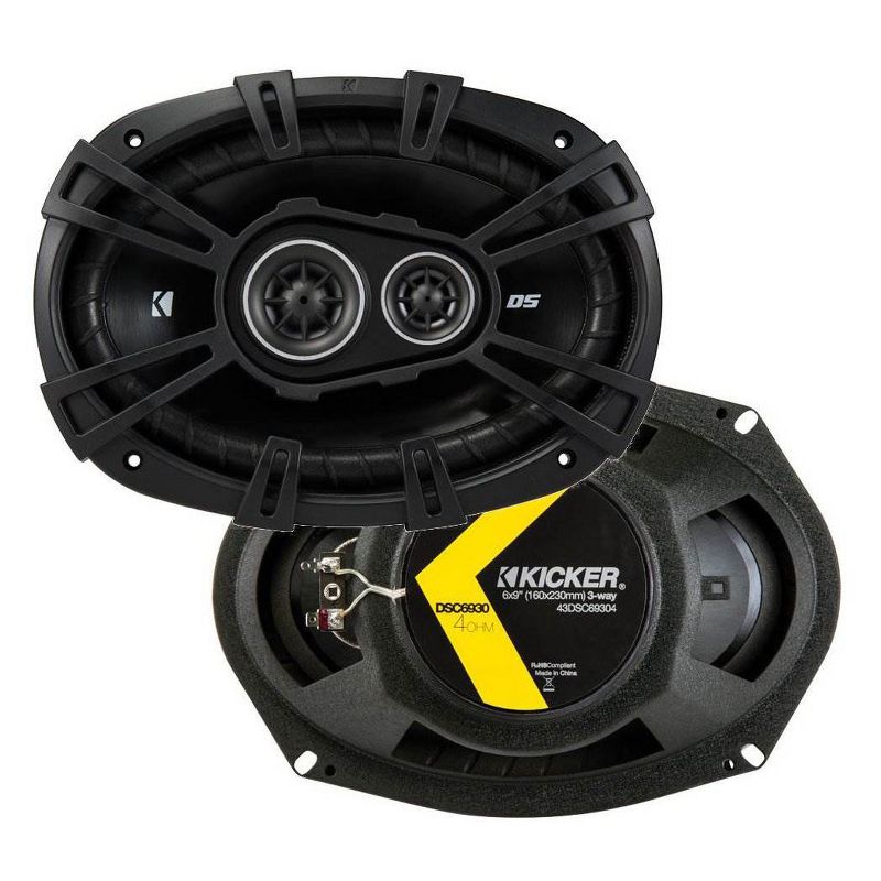 Polk Audio 6x9" 450W Coaxial Speakers + Kicker 6x9" 360W 3-Way Coaxial Speakers