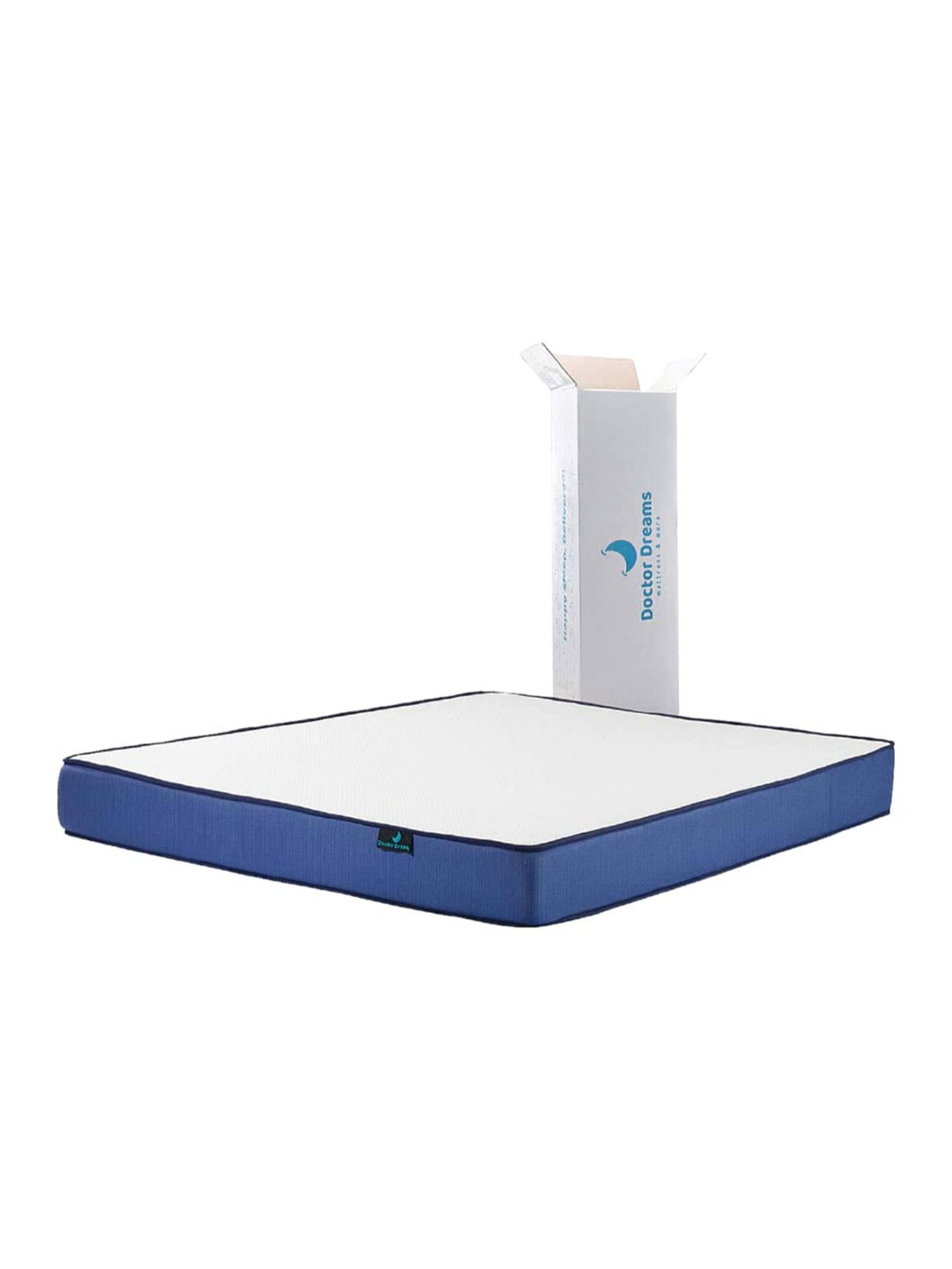 Doctor Dreams by Nilkamal Plus White & Blue Memory Foam Orthopaedic Single Mattress