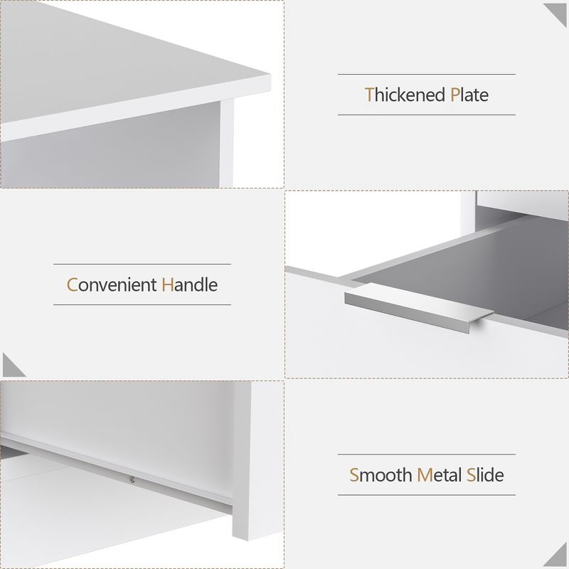 Oren Lacquer Desk White Safavieh - Safavieh