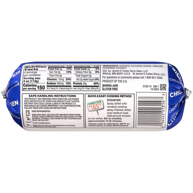 Jennie-O All Natural Ground Chicken Chub - 1lb