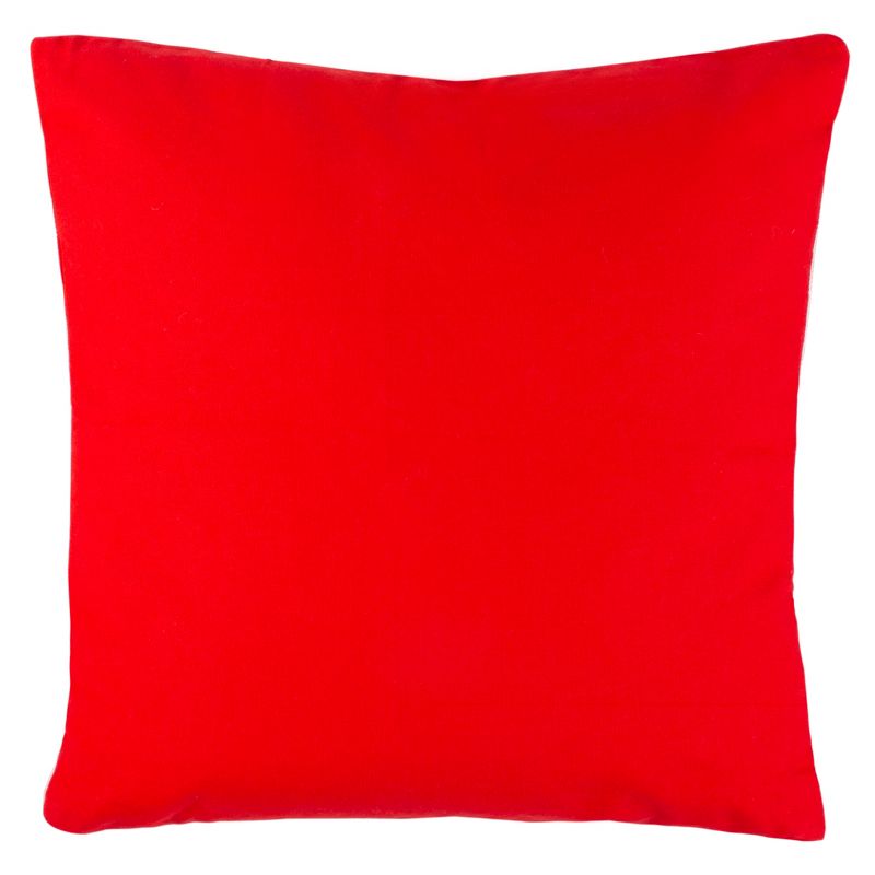 Mitzi Pillow - Red/White - 18" X 18" - Safavieh