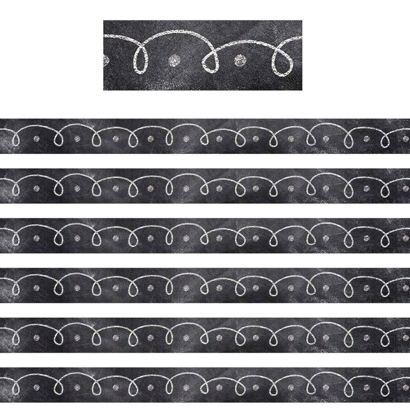 6pk 35ft Chalk It Up! Dots & Loops Classroom Borders - Creative Teaching Press