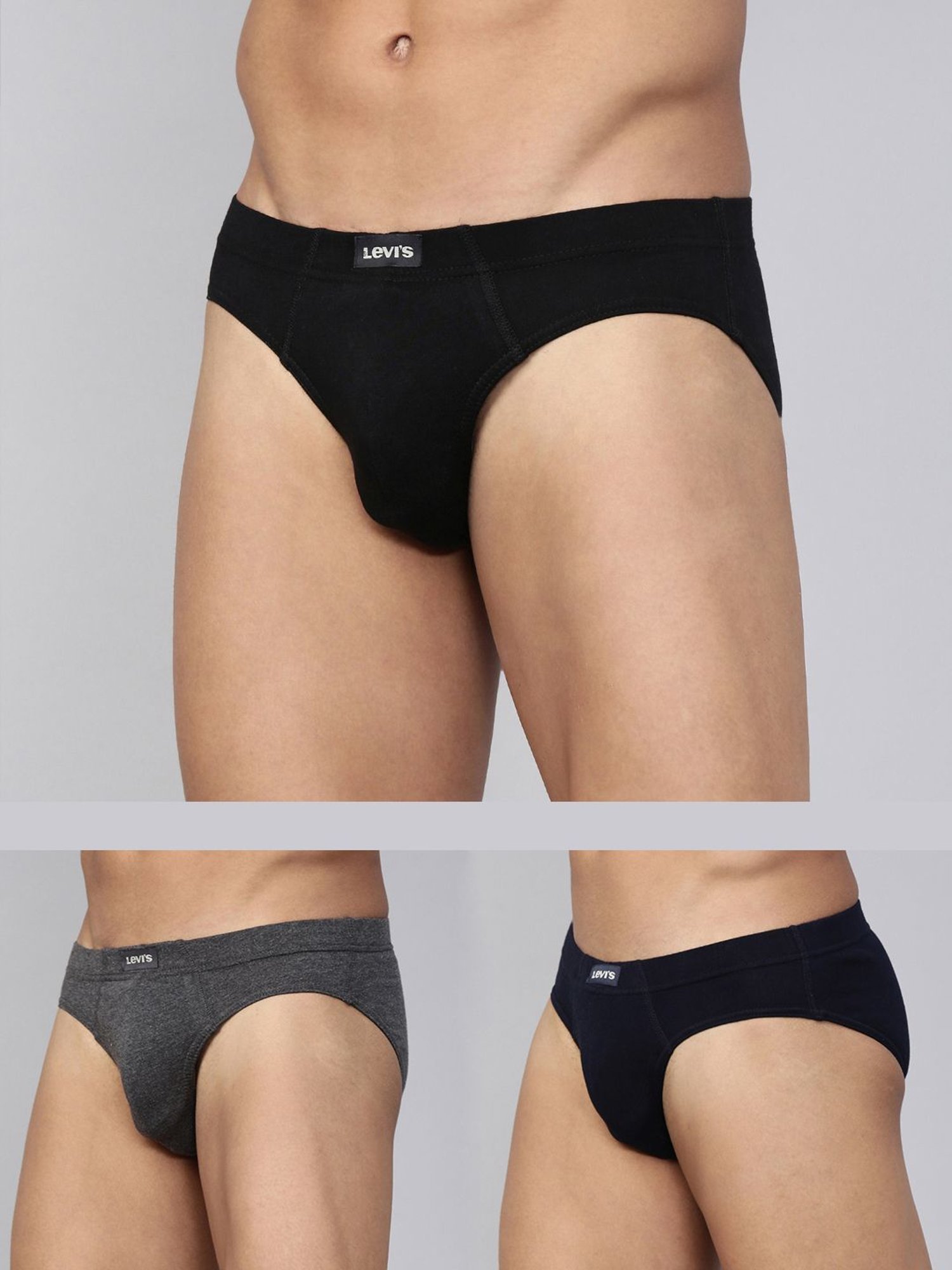 Levi's Multi Cotton Regular Fit Briefs - Pack Of 3
