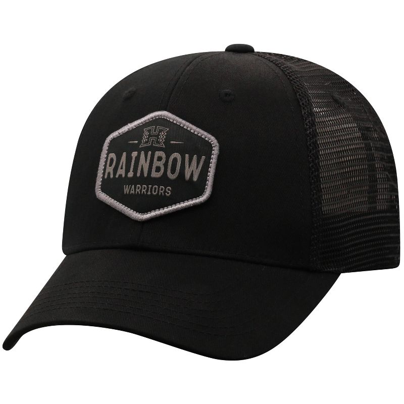 NCAA Hawaii Rainbow Warriors Men's Black Twill with Mesh Snapback Hat