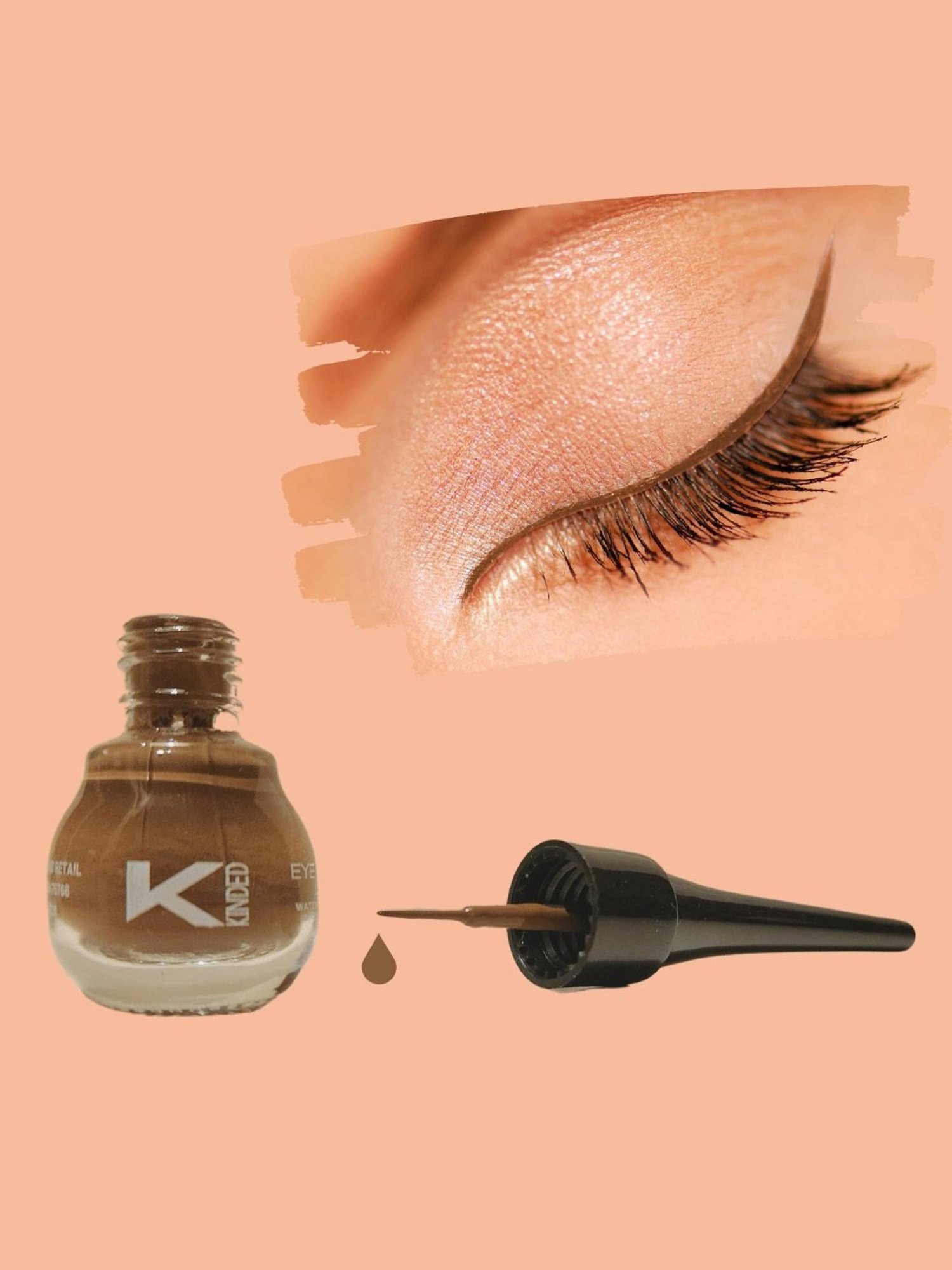 KINDED Liquid Eye Liner Chocolate Brown, Royal Blue & Camel Brown Combo