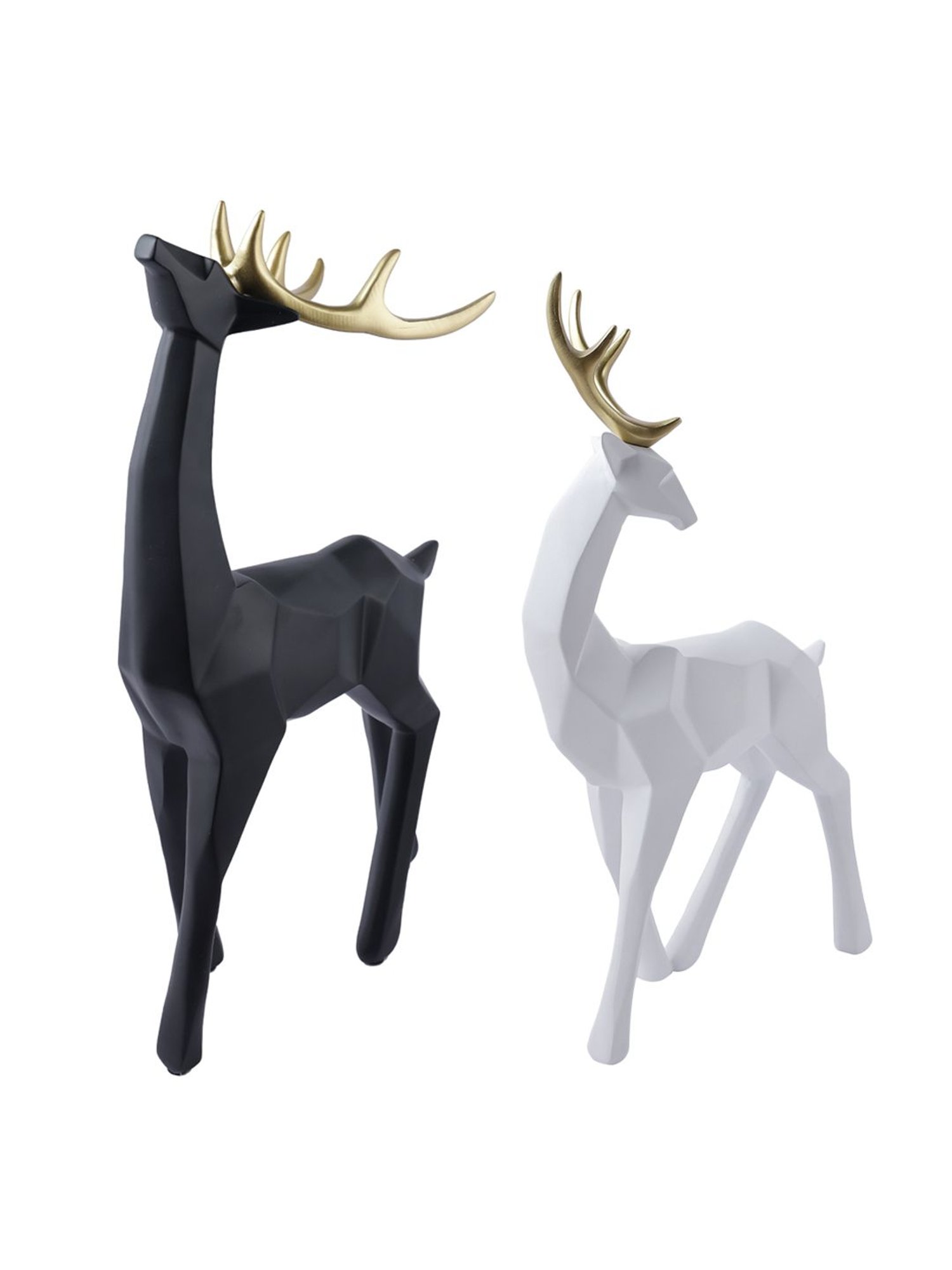 Tayhaa Black & White Black & White Reindeers Figurine