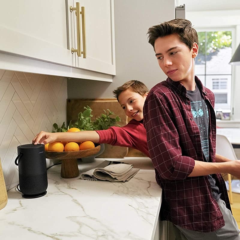 Portable Home Speaker with Alexa Voice Control Built-in, Black Bundle with  Portable Home Speaker Charging Cradle, Black