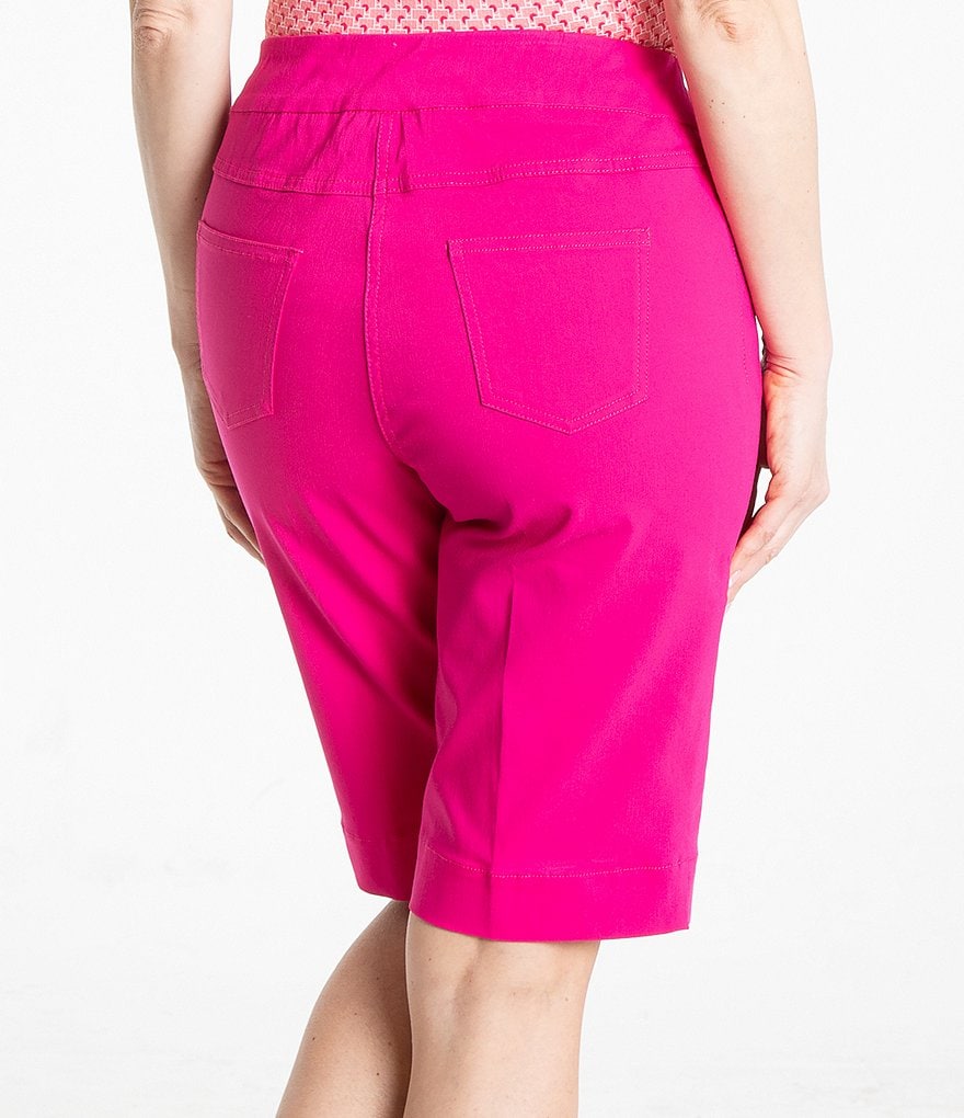 Sport Haley Slimsation Pull-On Solid Pocketed Bermuda Shorts