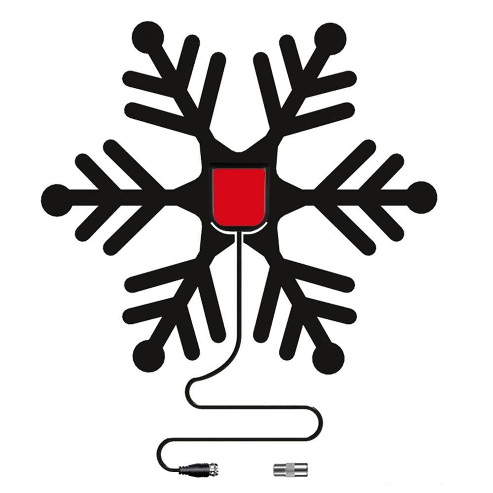 25dB Indoor Digital TV Aerial Digital HDTV Antenna 80 Miles TV Radius Antenna VHF UHF Antenna with Universal Connector