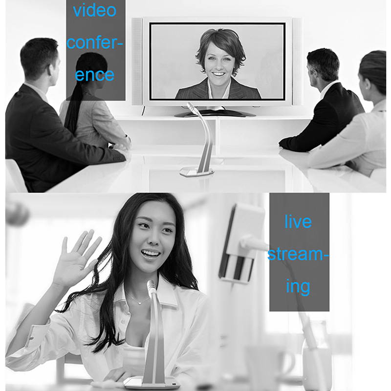 PC Gaming Microphone with Table Lamp 3.5mm Amplifier Desktop Microphone for Computer Smartphone