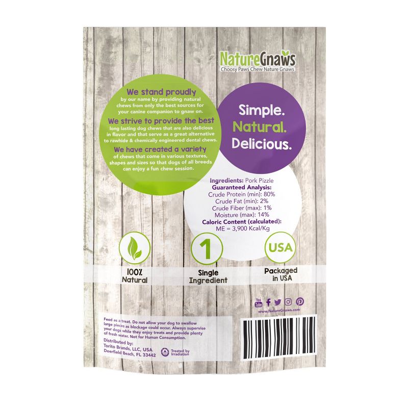 Nature Gnaws Porky Pretzel Jerky Dog Dog Treats - 15ct