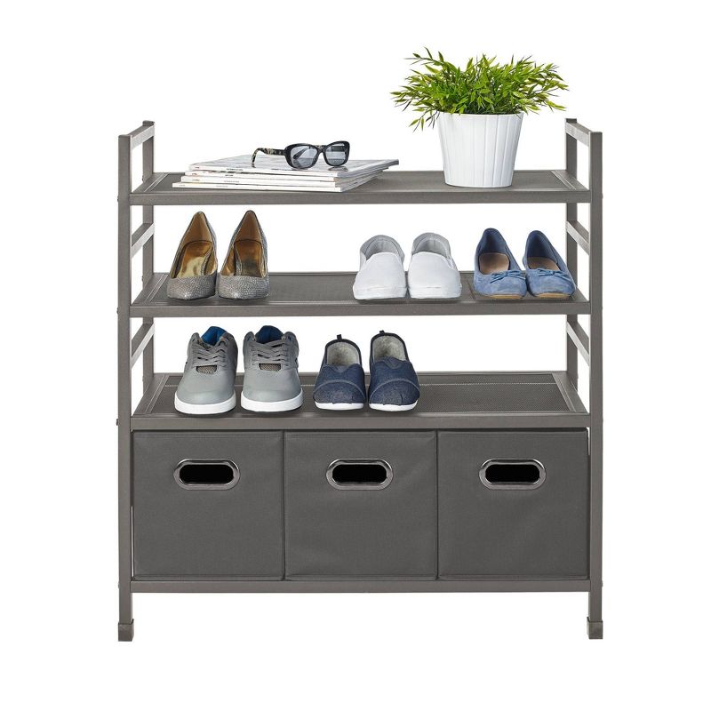 Neatfreak 4 tier Stackable Shoe Rack with Bins