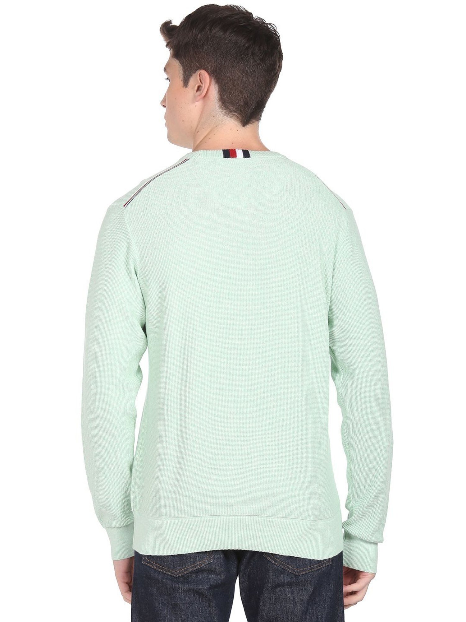 Arrow Sport Light Green Regular Fit Sweater