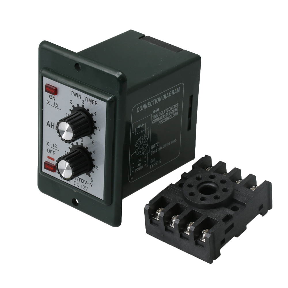 DC 12V Delay Timer Repeat Cycle Time Relay 0-6s Adjust On/Off Control Machine