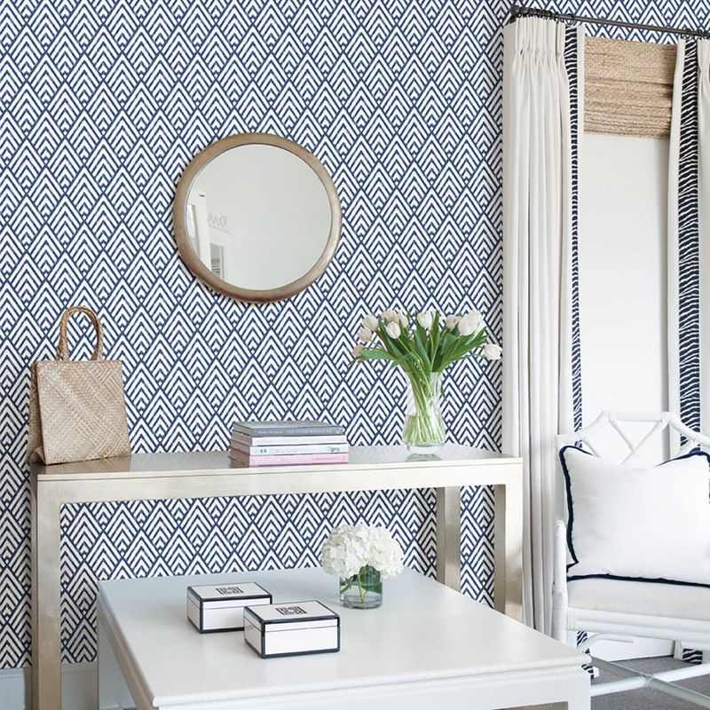 NuWallpaper Arrowhead Peel & Stick Wallpaper Dark Blue