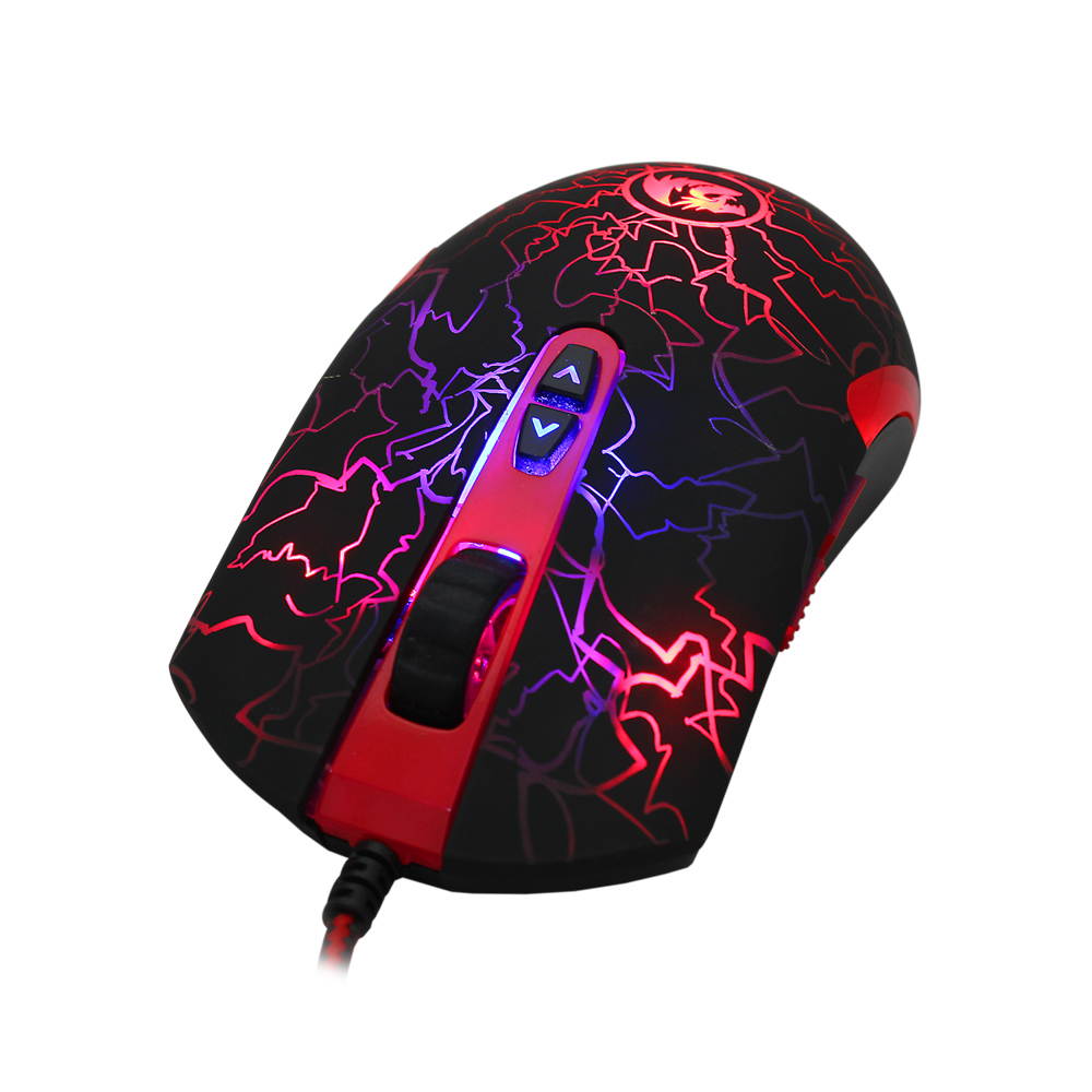 Funtech M701 USB Wired Gaming Mouse 3500DPI Adjustable 7 Programmable Buttons Optical Computer Mouse for Gamer