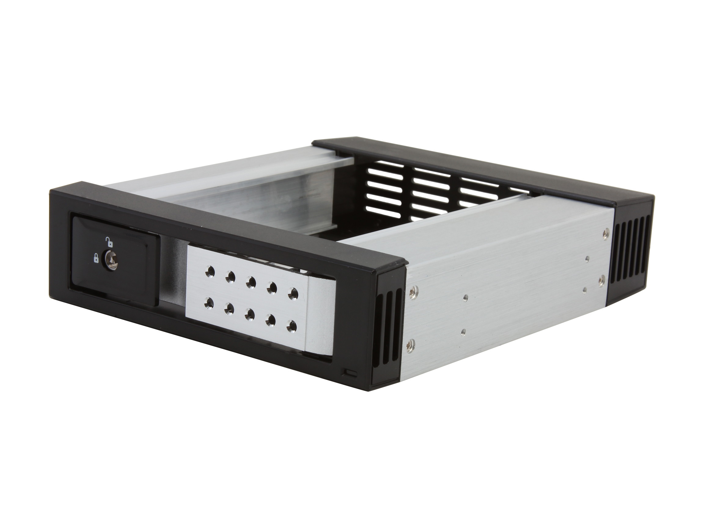 iStarUSA BPN-DE110SS-SILVER Trayless 5.25" to 3.5" SATA SAS 6 Gbps HDD Hot-swap Rack