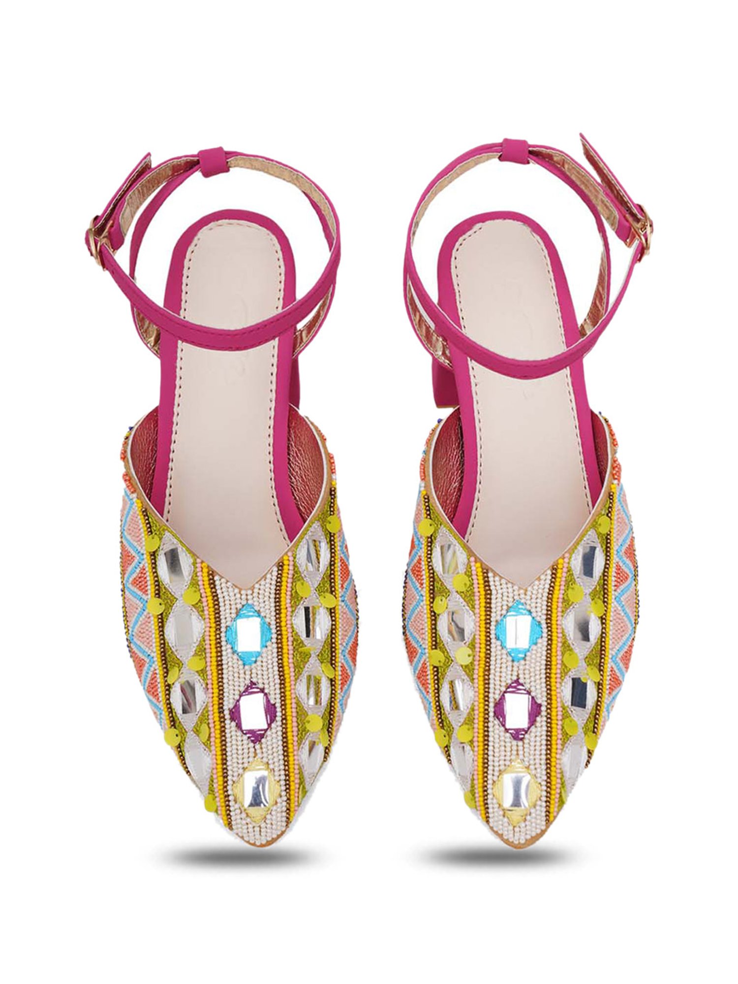 Sole House Women's Pink Ankle Strap Sandals